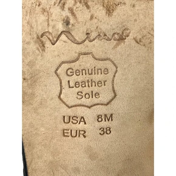 Nina Womens Black Firenze LS Luster Adjustable Block‎ Slingback Heel Size US 8M - Picture 9 of 10